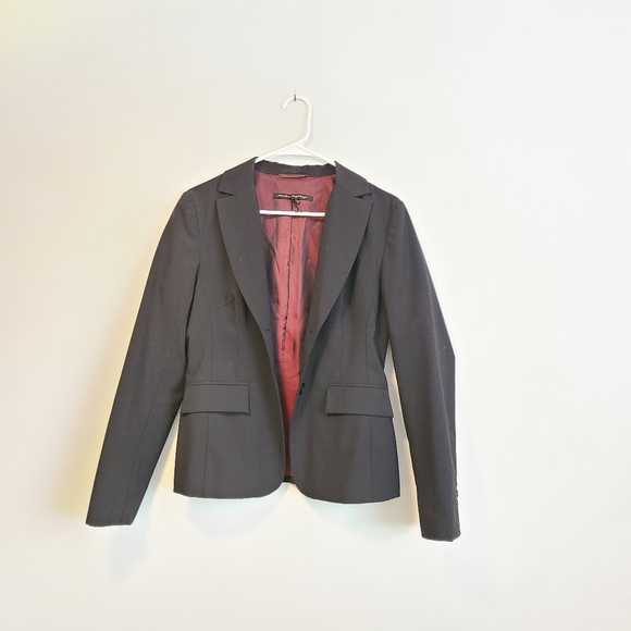 SANDRA ANGELOZZI Tailored Black Blazer Jacket Coat size 34 - Picture 1 of 8
